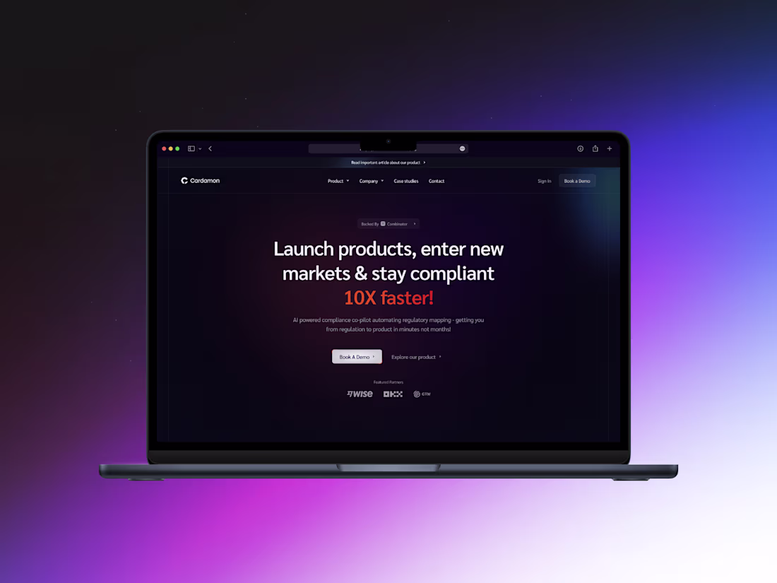 Cover image for Cardamon – YC-Backed SaaS Website Redesign & Framer Development