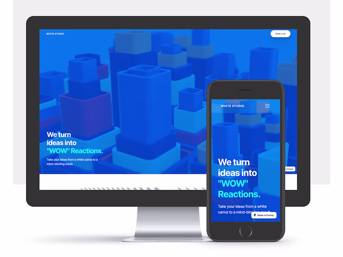 Cover image for White Studio. | Responsive web design on Behance