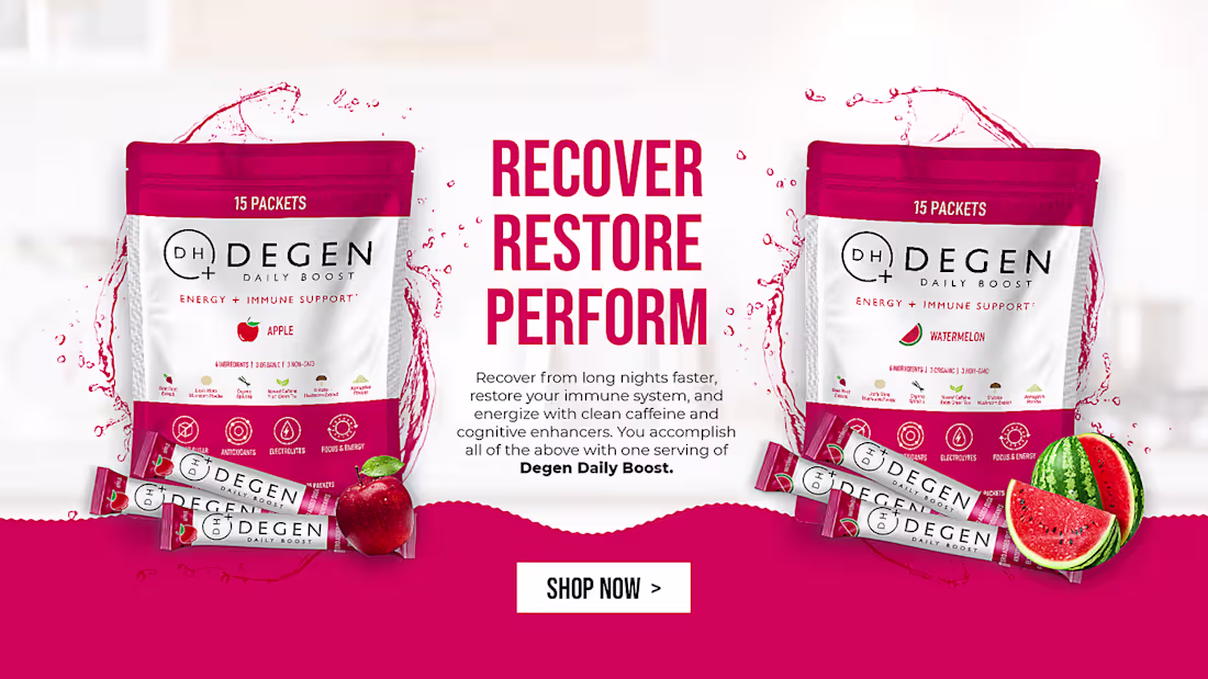 Cover image for Amazon product listing page for DEGEN DAILY BOOST