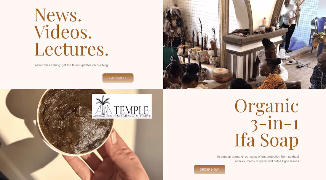 Cover image for Creative Wix Web Designing Project for AIM Temple