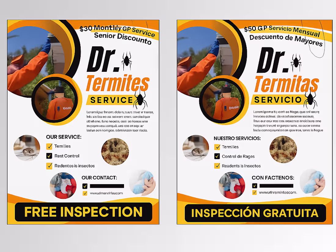 Cover image for Dr. Termites Service Flyer | English and Spanish