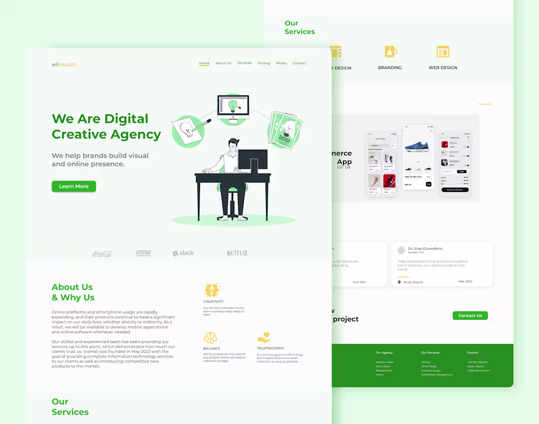 Cover image for Wilvisuals Digital Agency Website 
