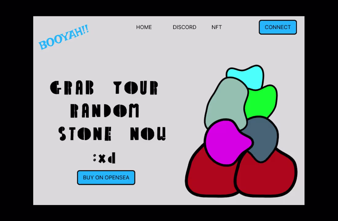 Cover image for neo brutal nft homepage