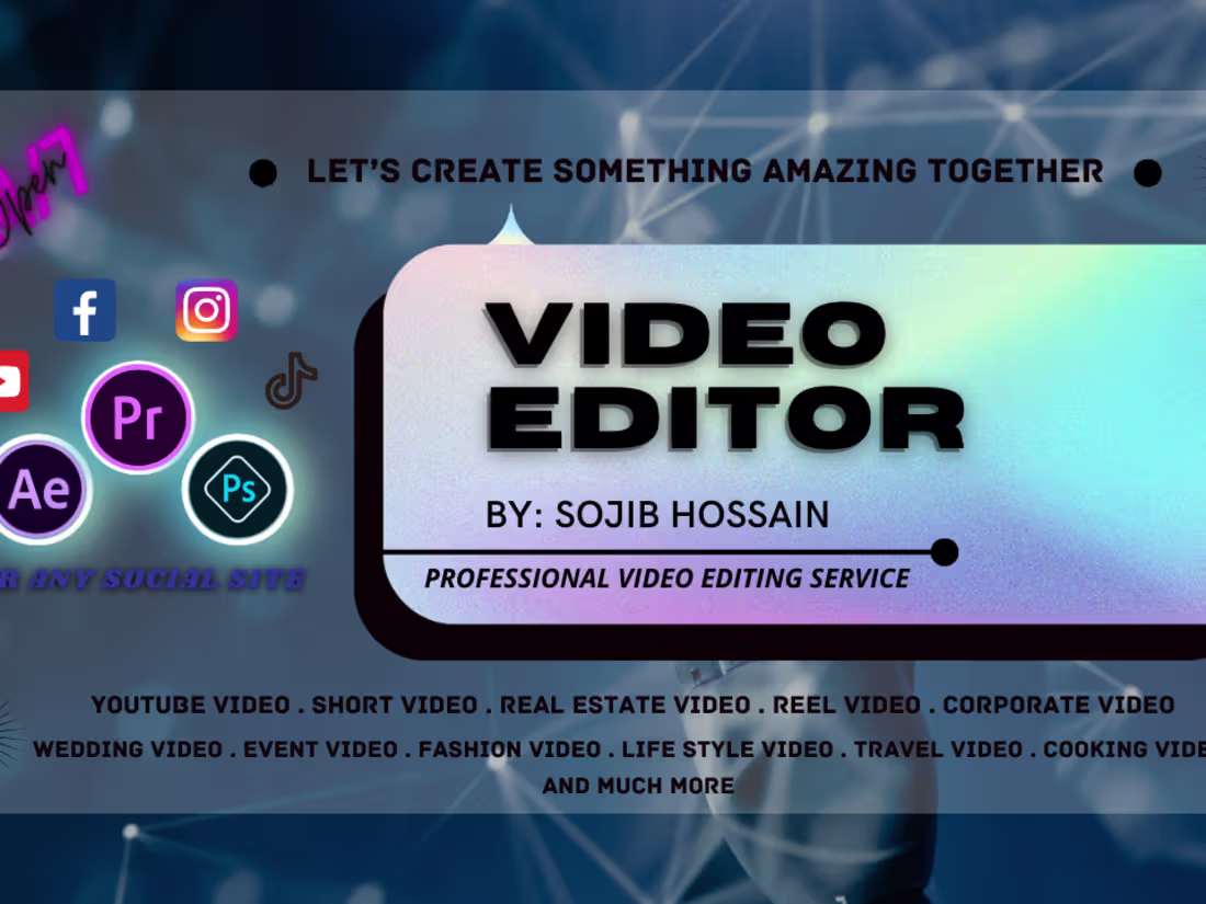 Cover image for I will edit your YouTube, Real Estate, Vlog, Shorts Video