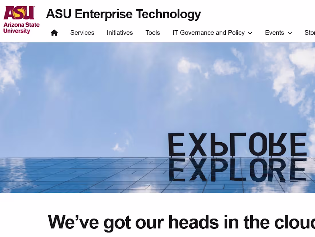 Cover image for Arizona State University -- Enterprise Tech