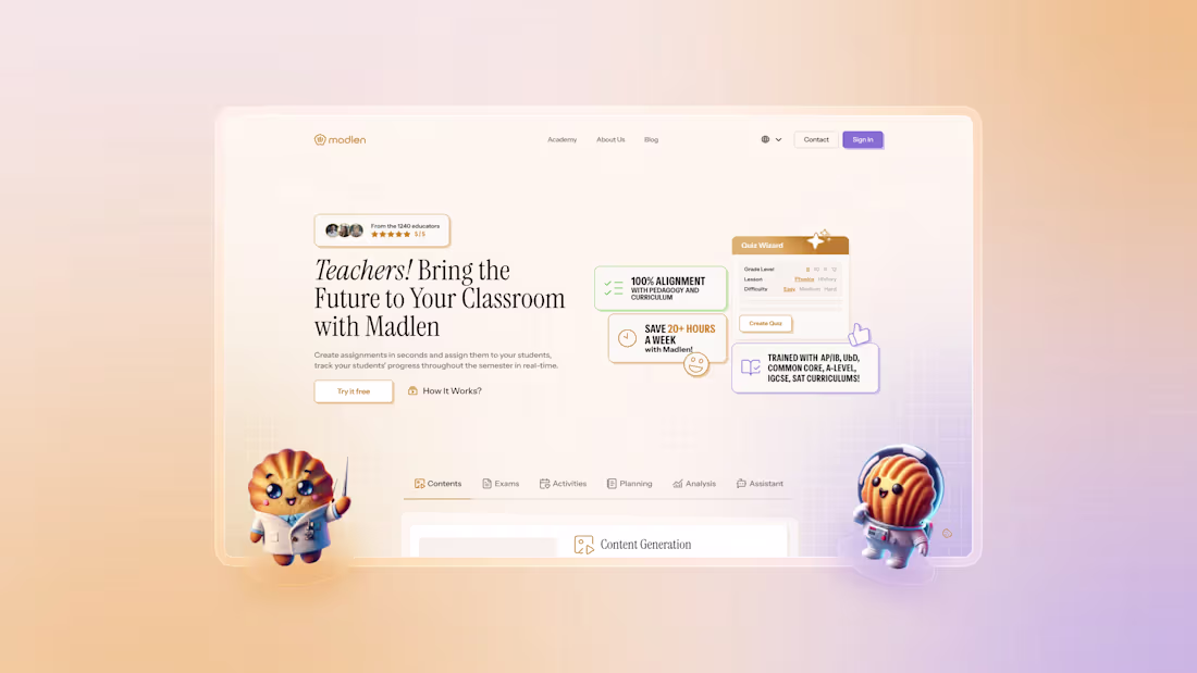 Cover image for Framer website project for Madlen AI 