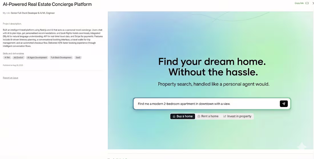 Cover image for AI-Powered Real Estate Concierge Development