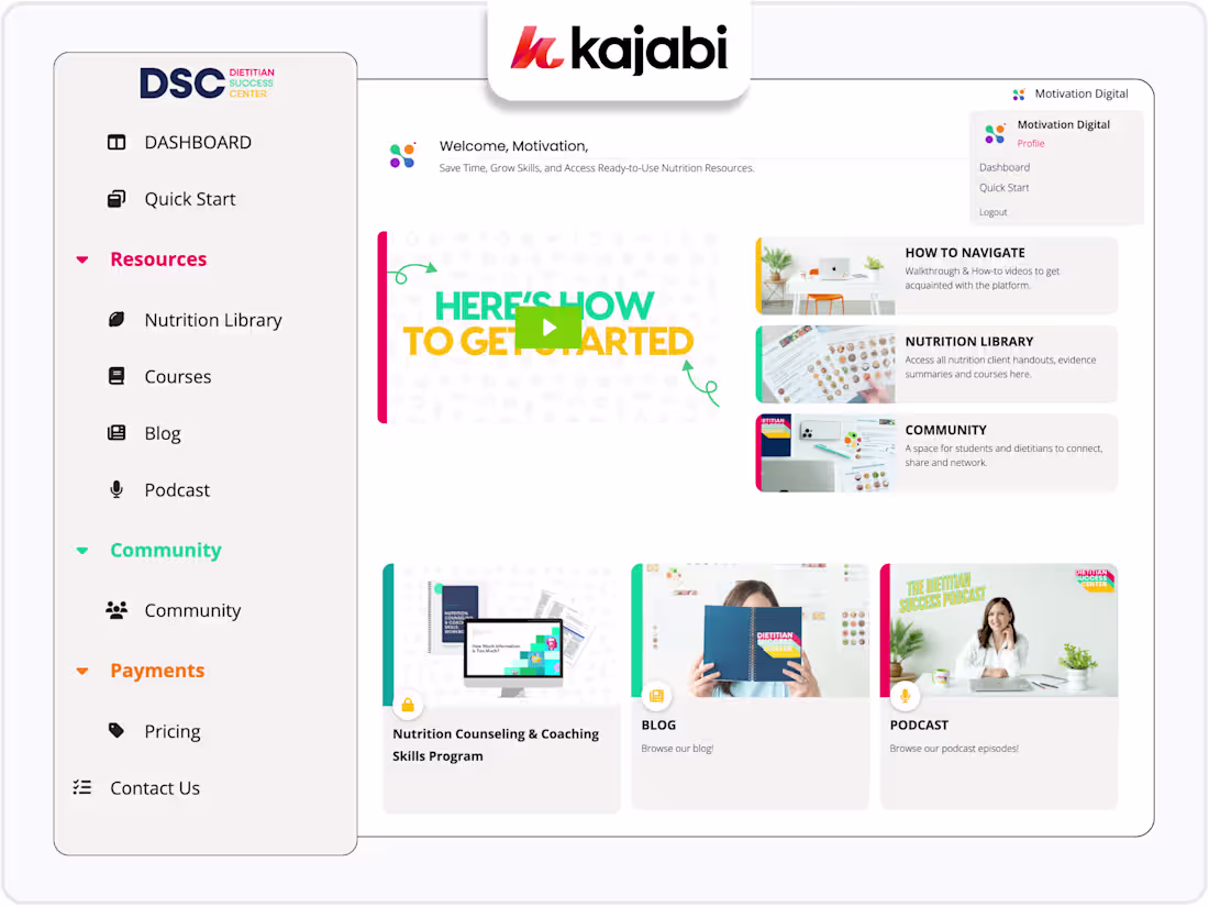 Cover image for Wordpress to Kajabi Migration & SAAS Membership Development
