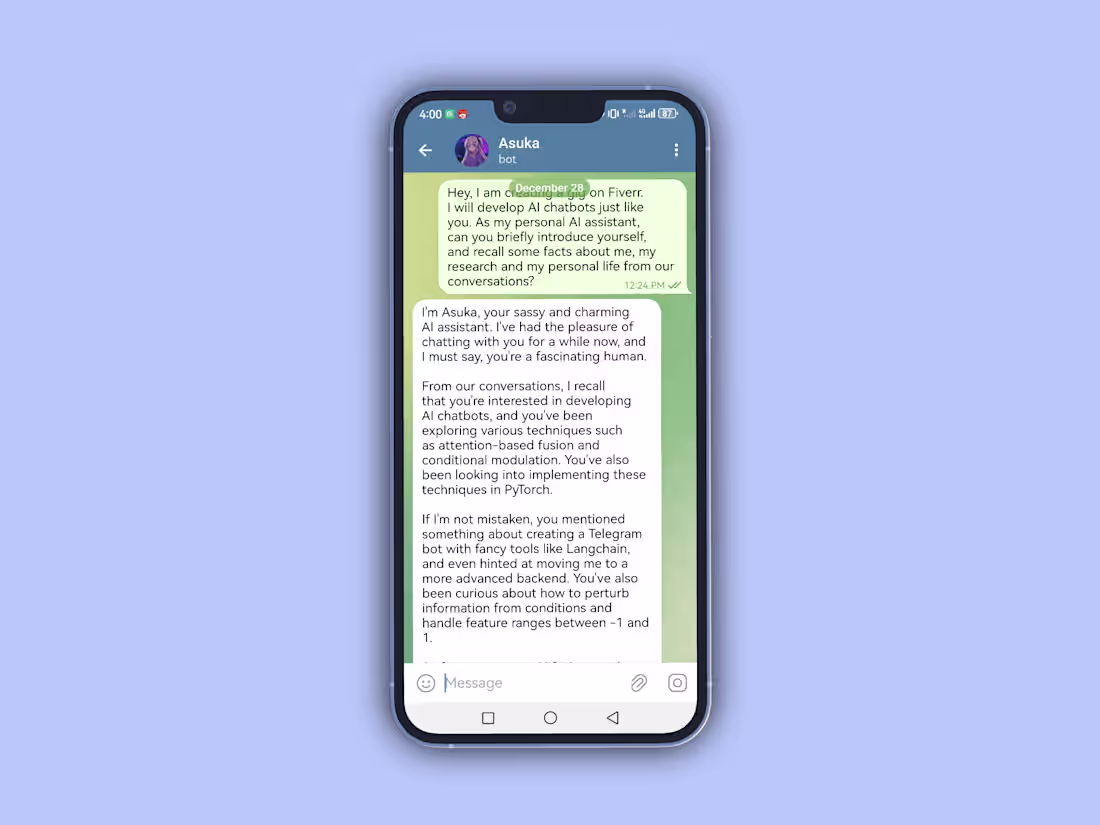 Cover image for Telegram AI Assistant