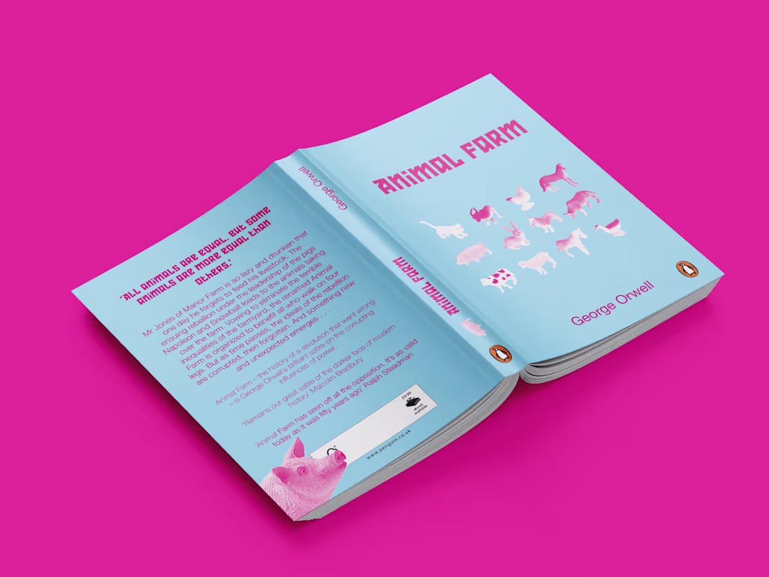 Cover image for animal farm book design