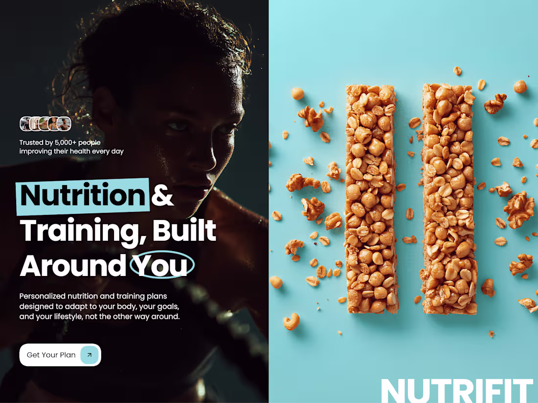 Cover image for Nutrition & Fitness Platform Website Design