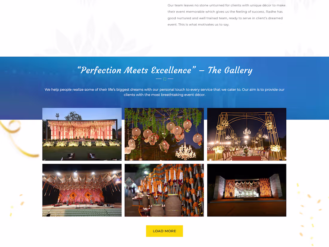 Cover image for Radhe Corporation – Event Decor Company