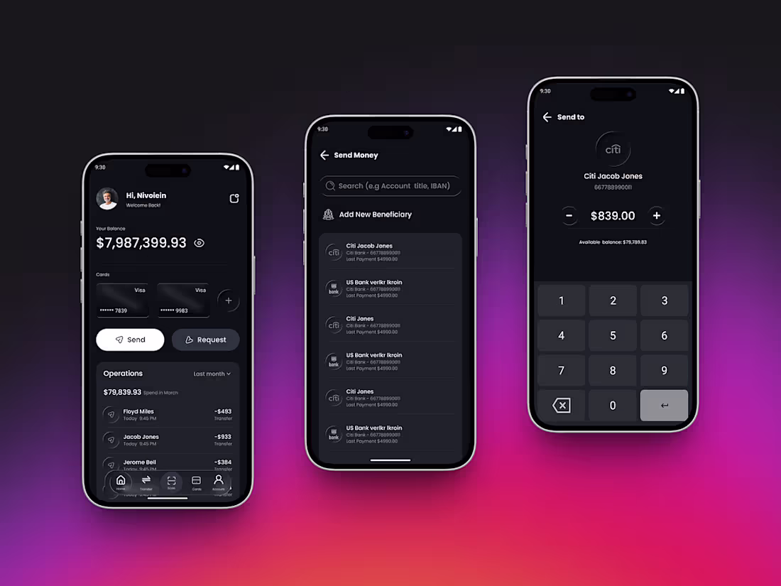 Cover image for Modern Fintech App Transaction Screen