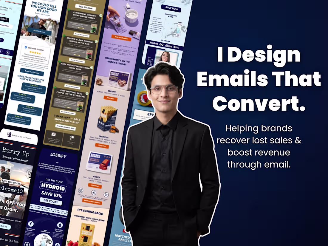 Cover image for Email Design + Klaviyo Setup for DTC Brands