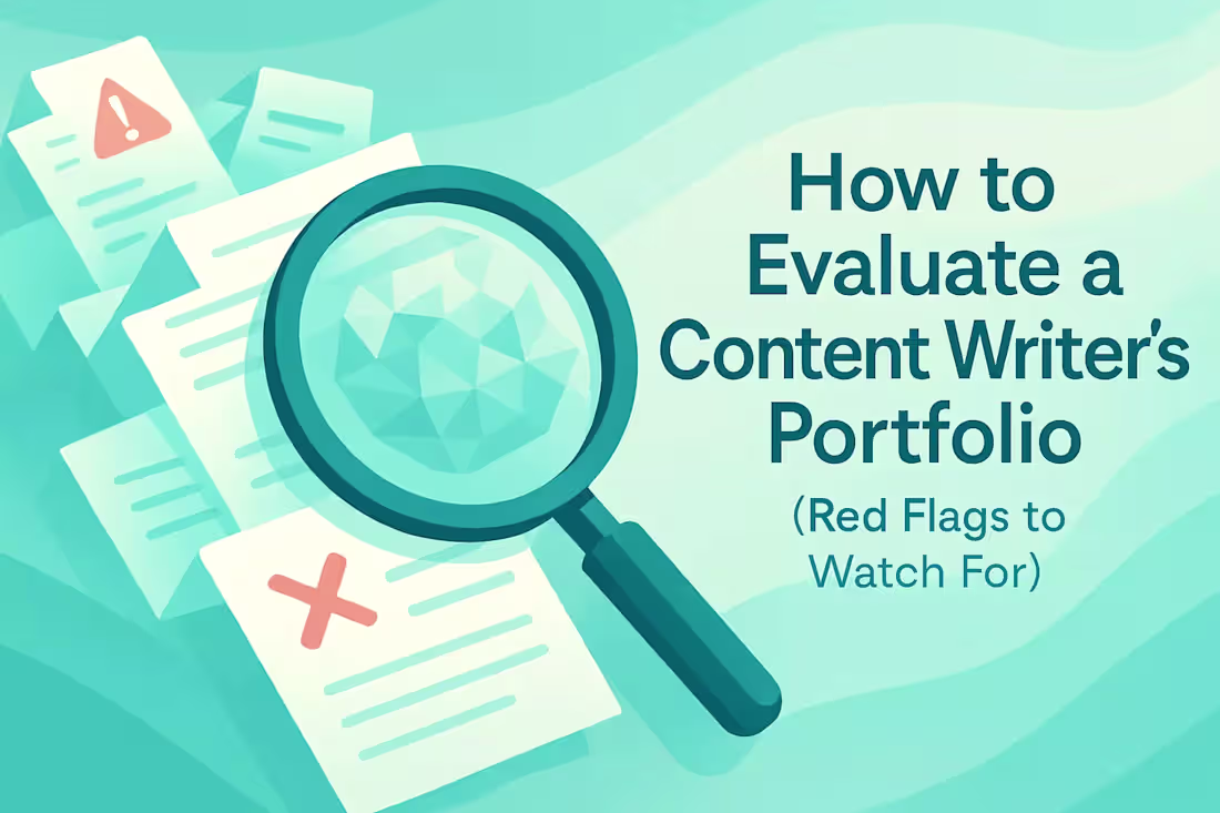 Cover image for How to Evaluate a Content Writer's Portfolio (Red Flags to Watch For)