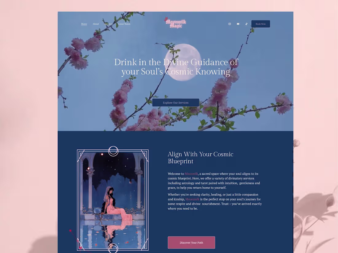 Cover image for Squarespace Web Design for Moon-Milk.com (https://Moon-Milk....