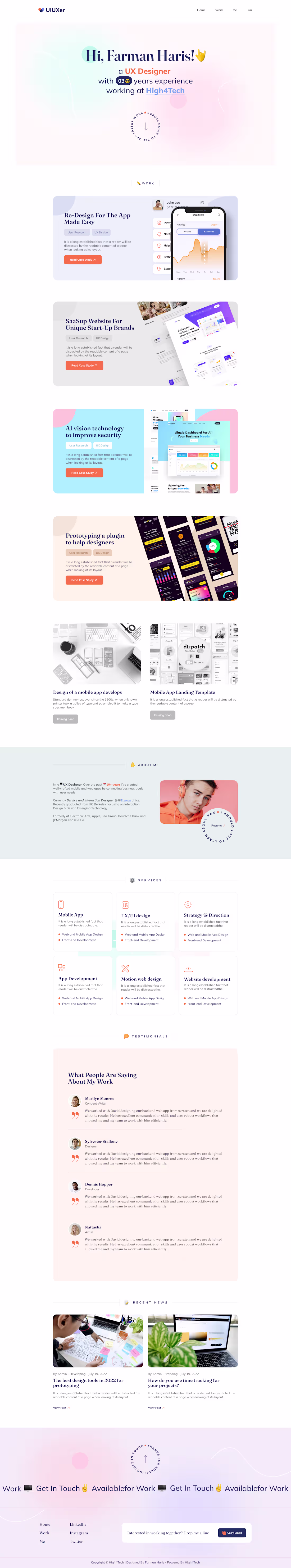 Cover image for Portfolio website Design