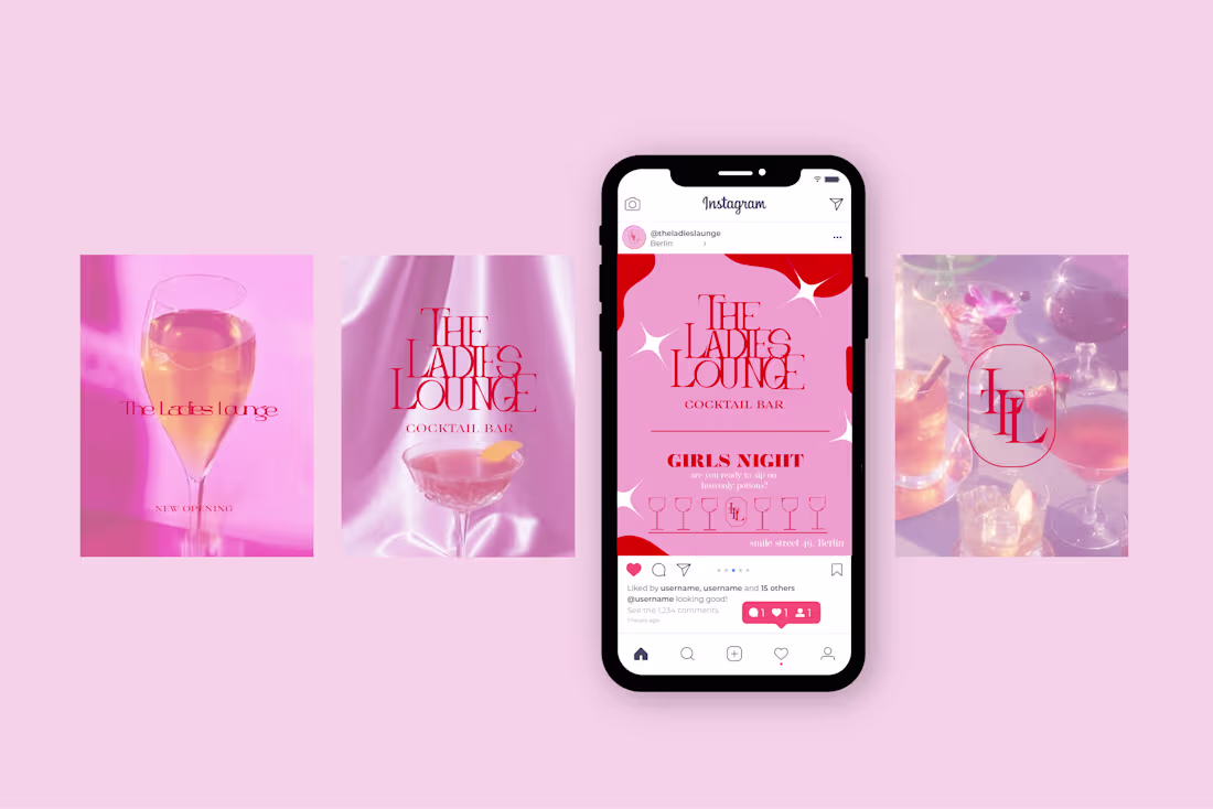 Cover image for Brand identity for "The Ladies Lounge"