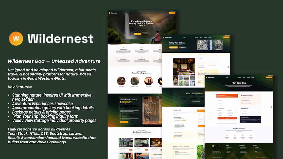 Cover image for Wildernest Goa - Unleased Adventure