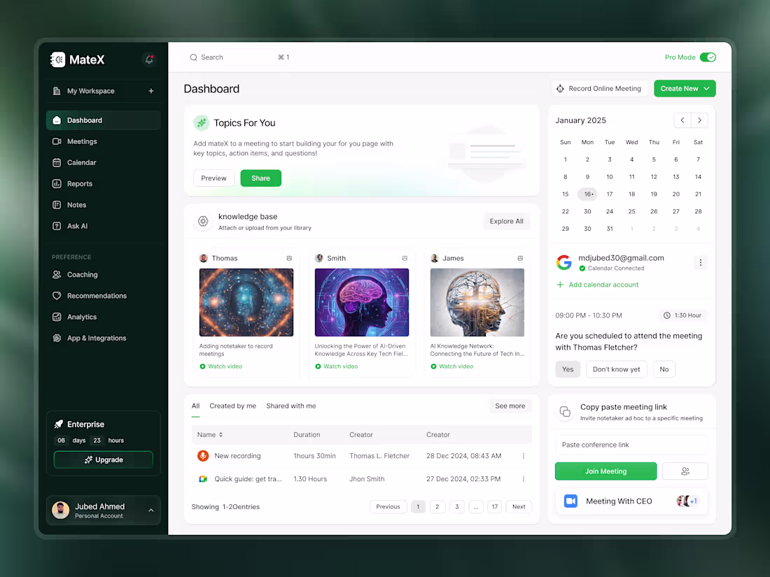 Cover image for MateX - AI Meeting Assistance