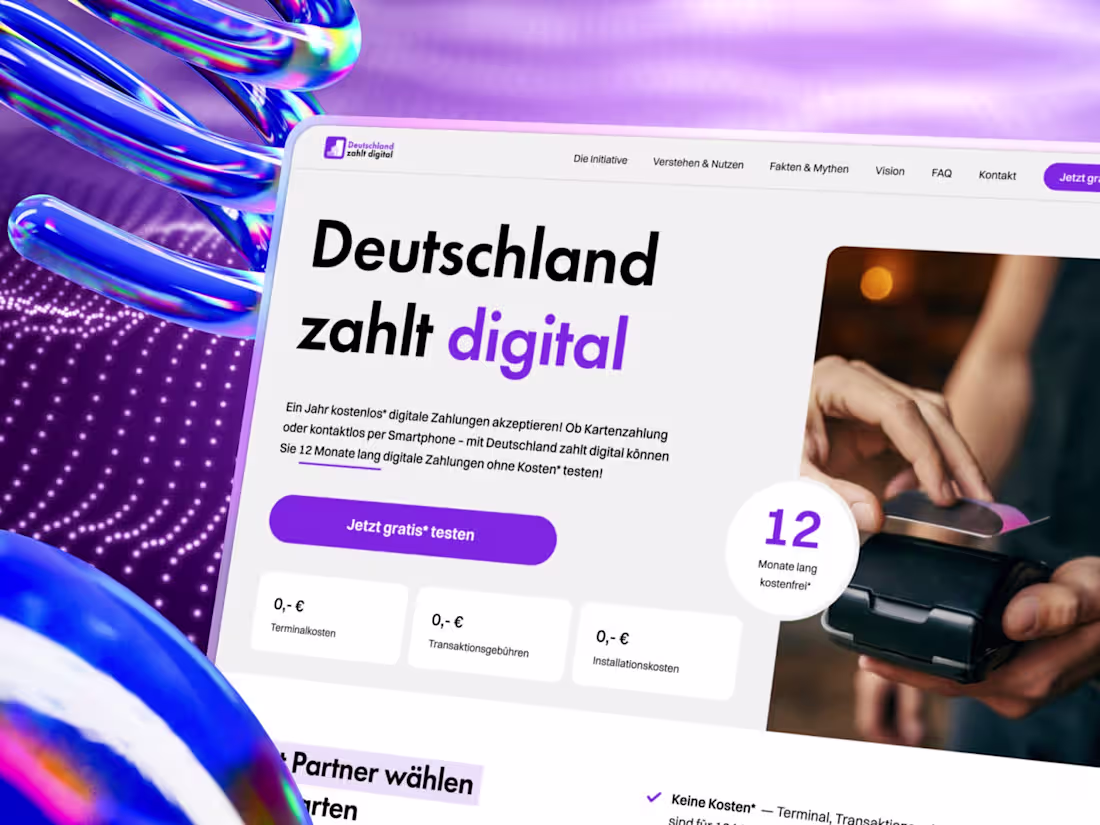 Cover image for Website Design for Deutschland zahlt digital (Mastercard x Visa)