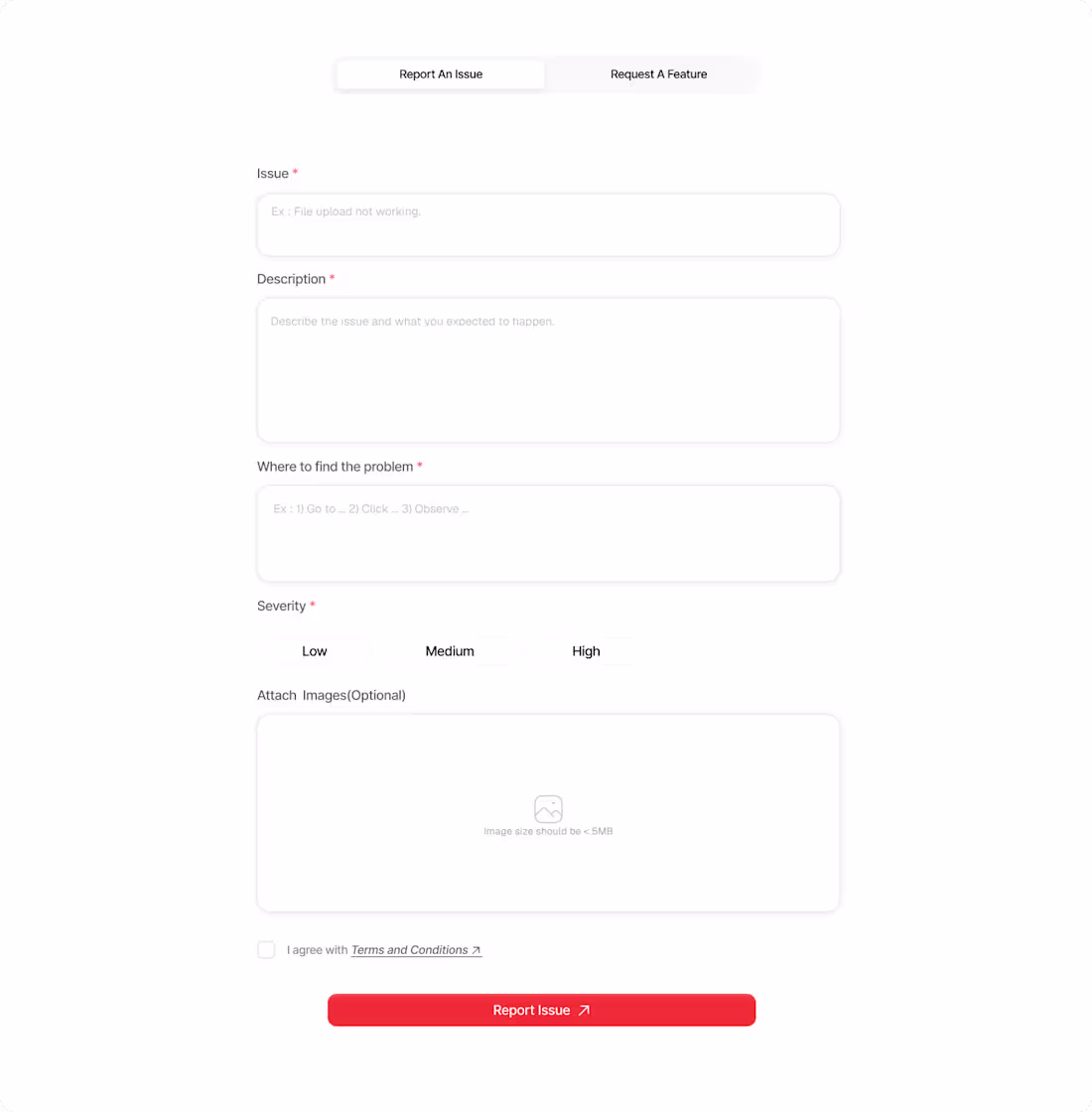 Cover image for Designed this new Issue Reporting and Feature Request forms ...