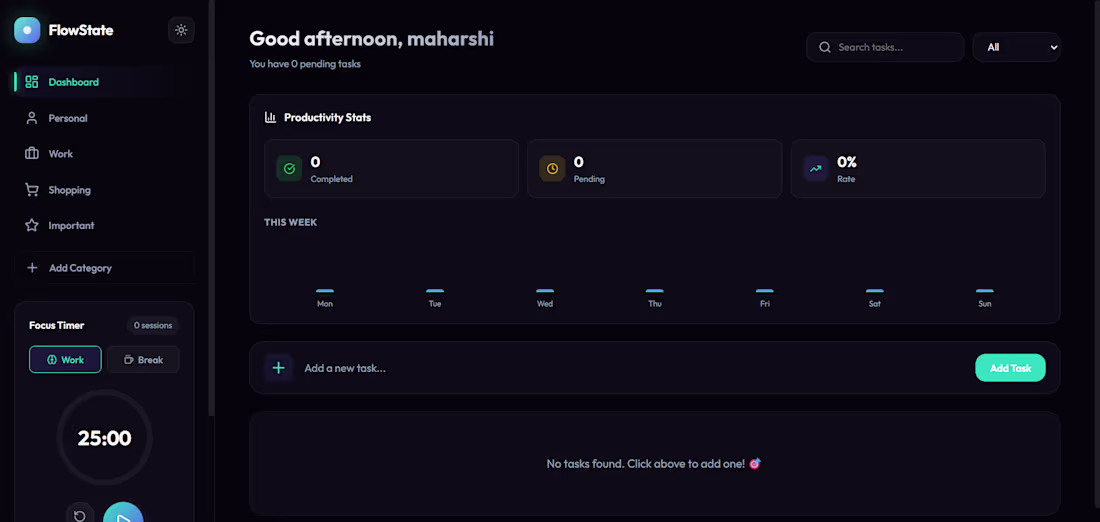 Cover image for FlowState: Premium Task Management
I’ve built