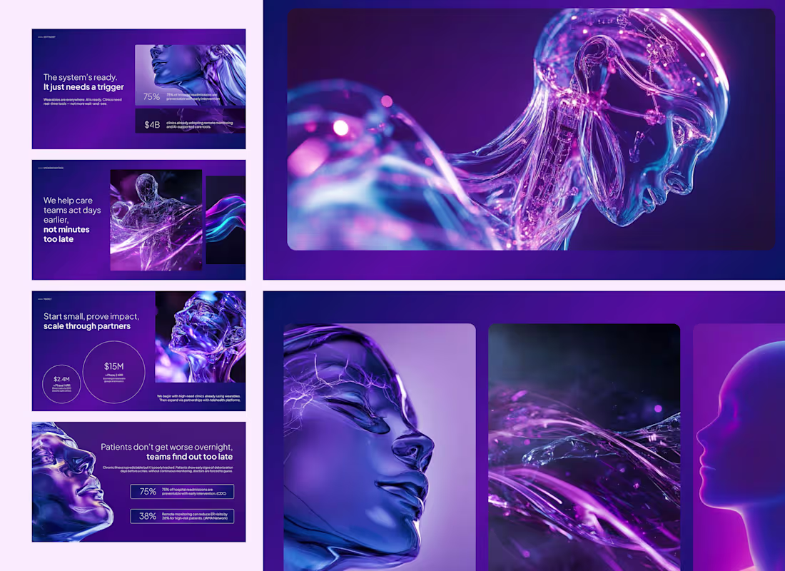 Cover image for AI Health Tech Pitch Deck Design