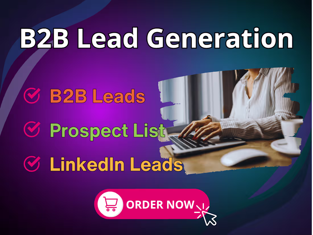 Cover image for Lead generation specialist to generate leads for b2b marketing.