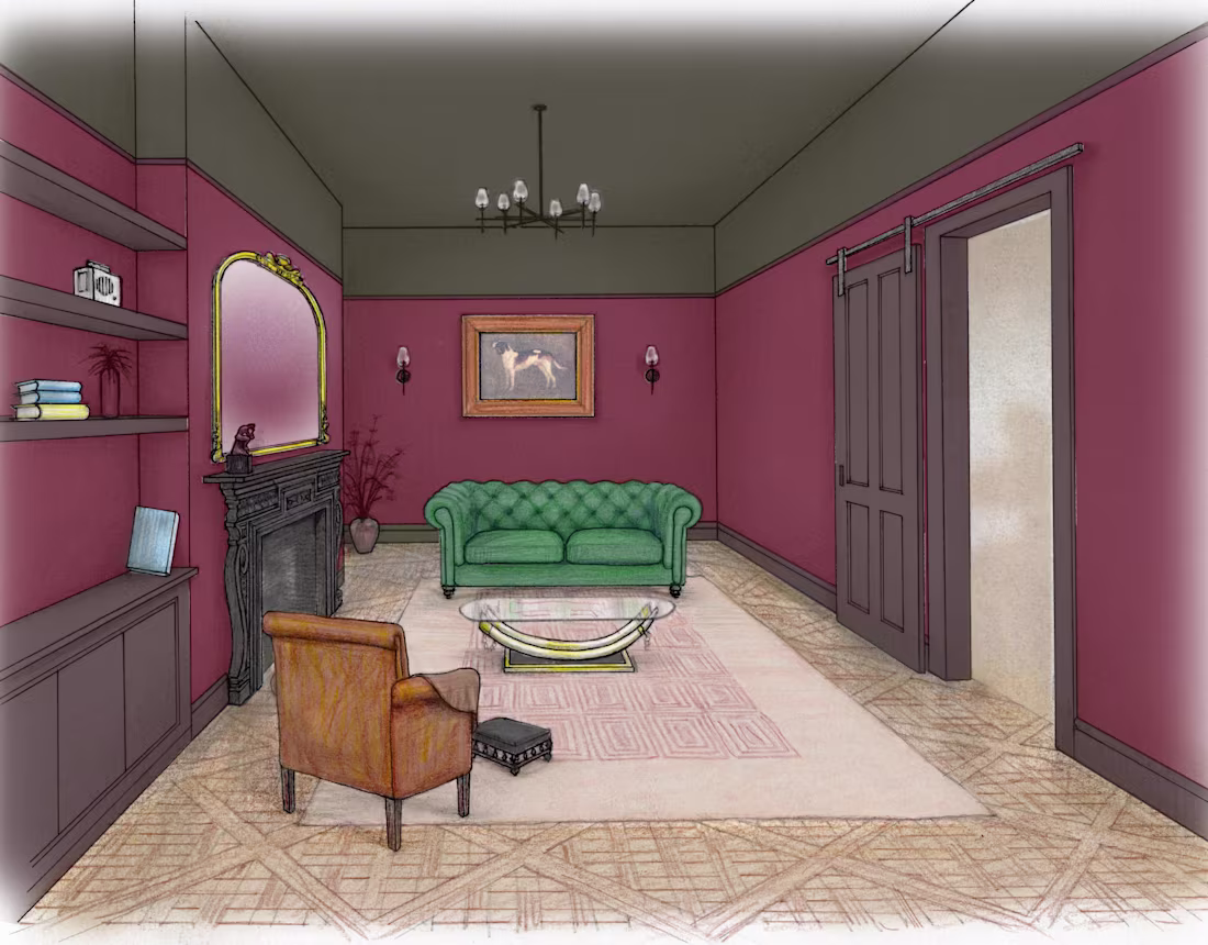 Cover image for Interior design concept and illustration - living room