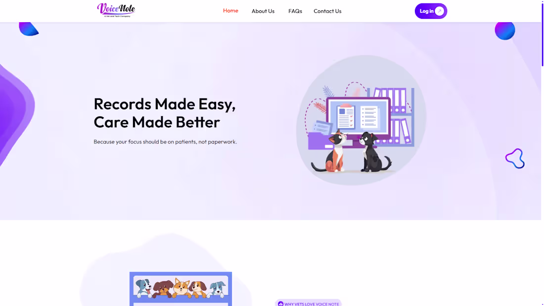 Cover image for Voice Note - Records Made Easy, Care Made Better