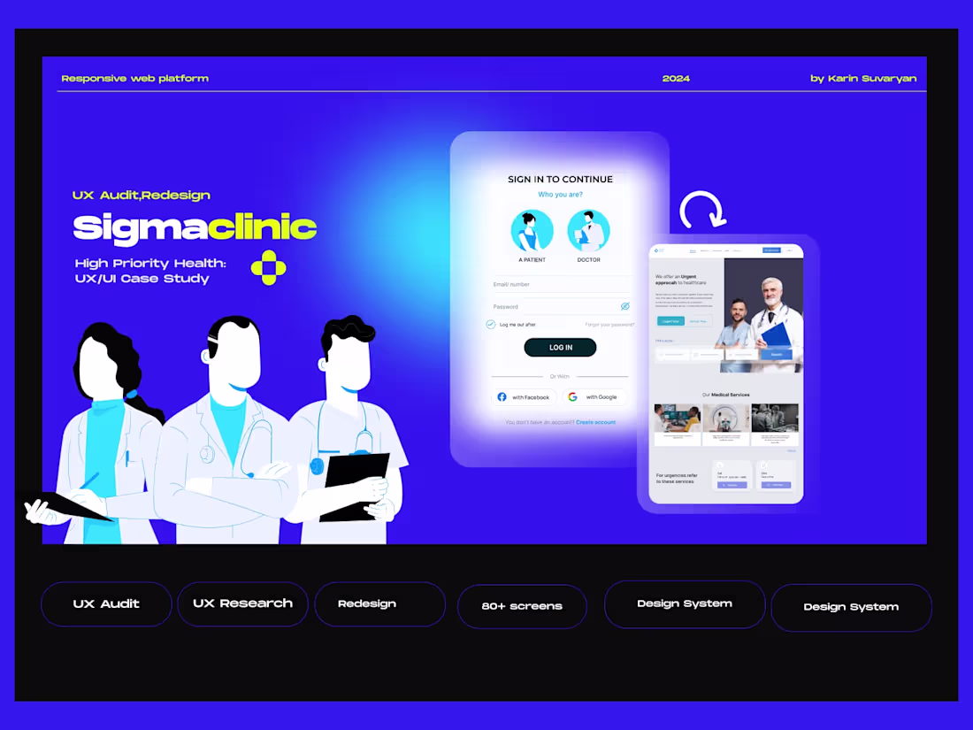 Cover image for Sigmaclinic - Urgent Care Platform Research and Redesign