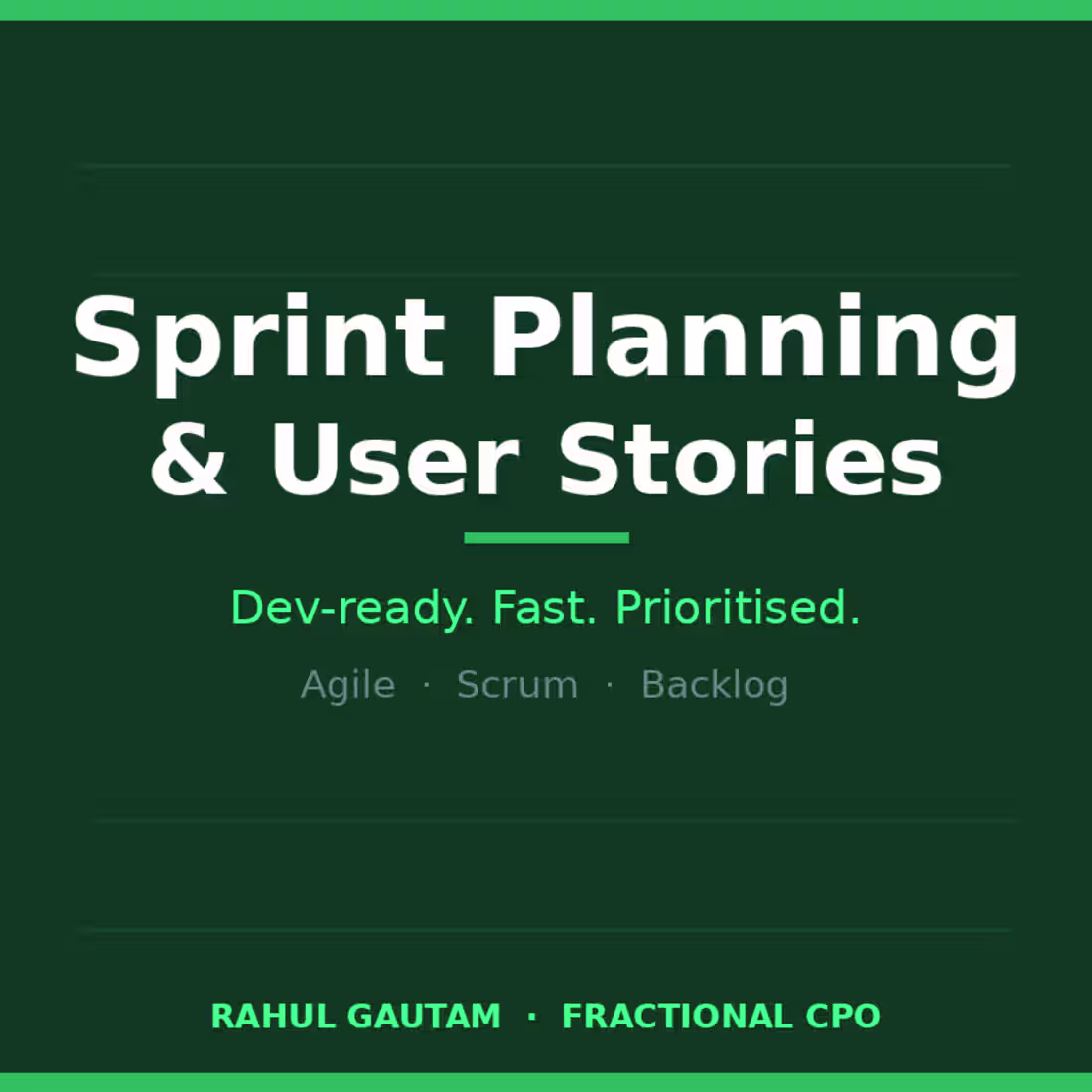 Cover image for Sprint Planning Session + Complete User Stories