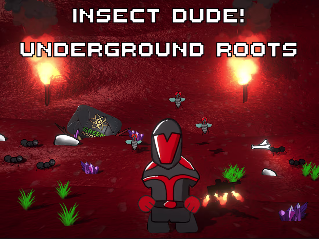 Cover image for Insect Dude! Underground Roots | 2D-3D Hybrid Shooter Game
