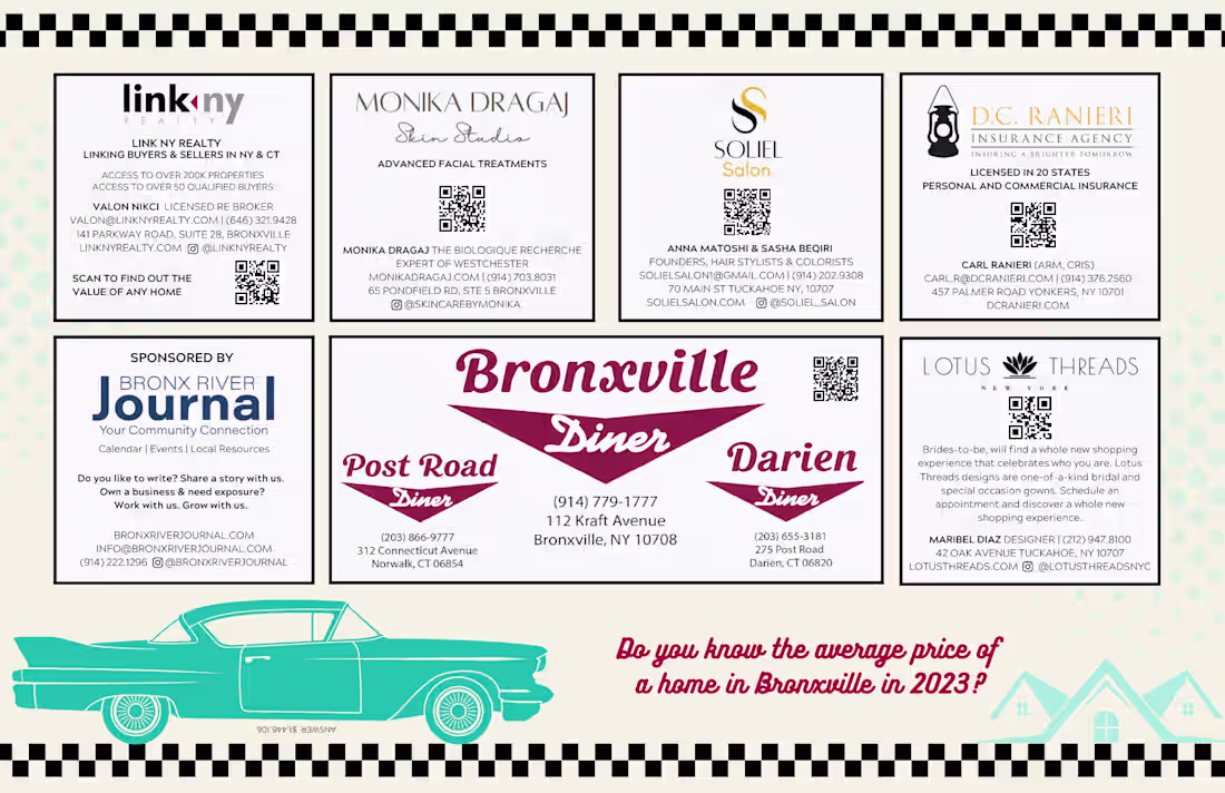 Cover image for Bronxville Diner Placemat