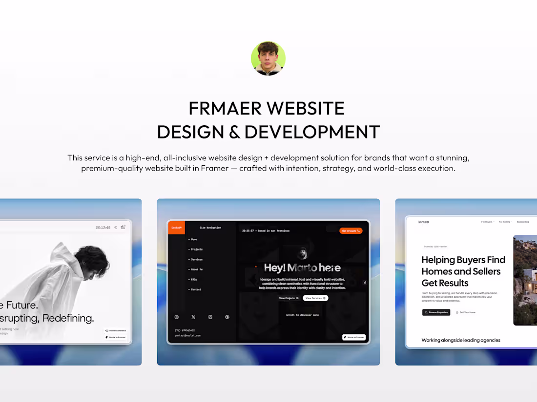 Cover image for Framer Website Design & Development