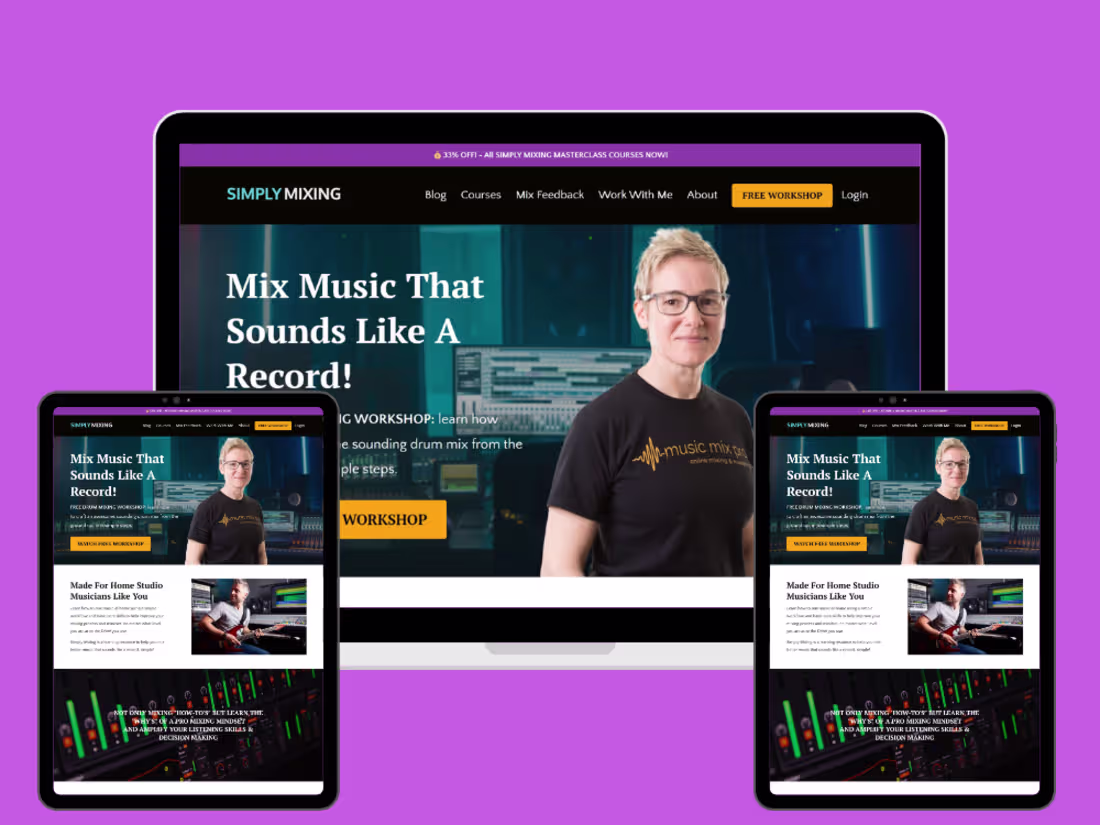 Cover image for Kajabi Website Design for Music