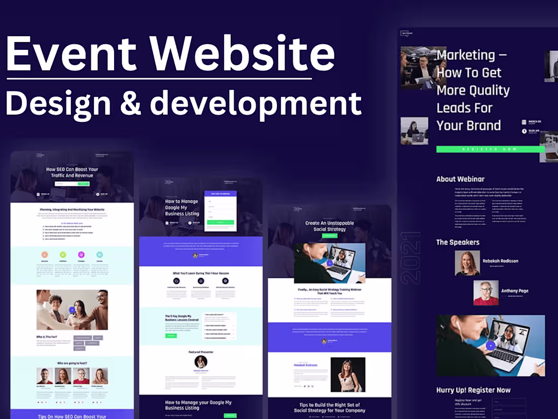 Cover image for I will bulld event management website or event ticket website 