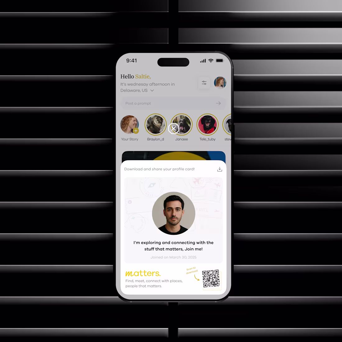 Cover image for i explored a profile card concept for a community app that h...