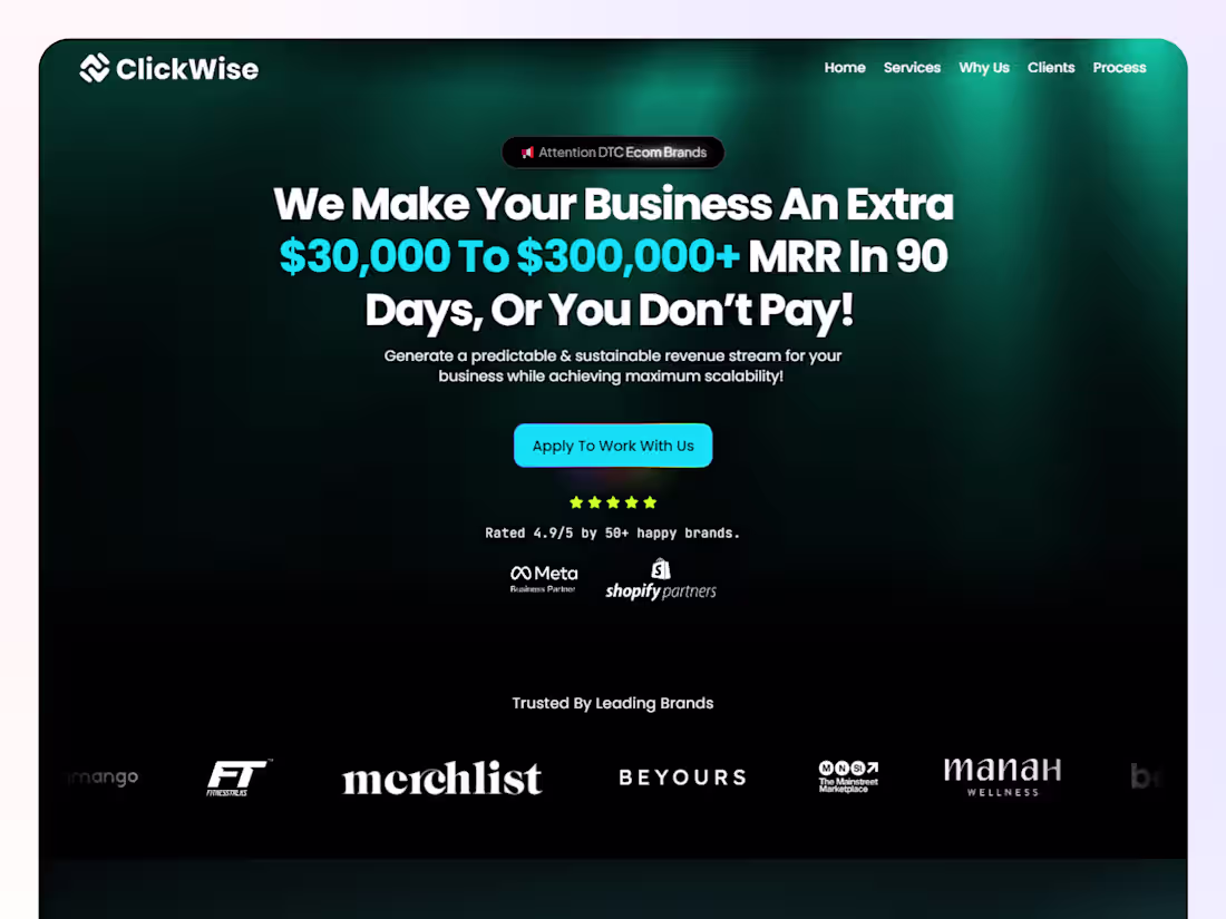 Cover image for Framer Landing Page For A Performance Marketing Agency
