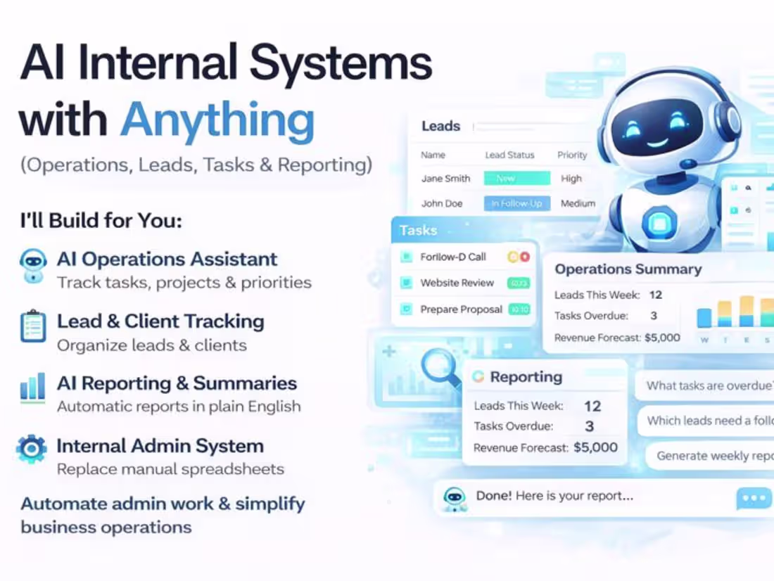 Cover image for AI Internal Systems with Anything (Operations, Leads, Tasks)