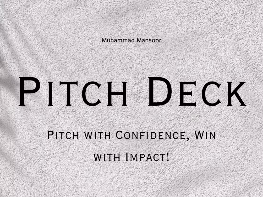 Cover image for Graphic Designing | Pitch Deck | Presentation Design