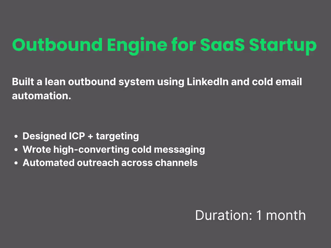Cover image for Outbound System for SaaS Startup