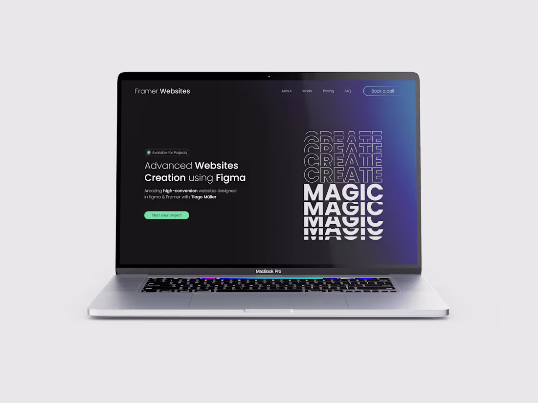 Cover image for Responsive and Modern Website - Framer