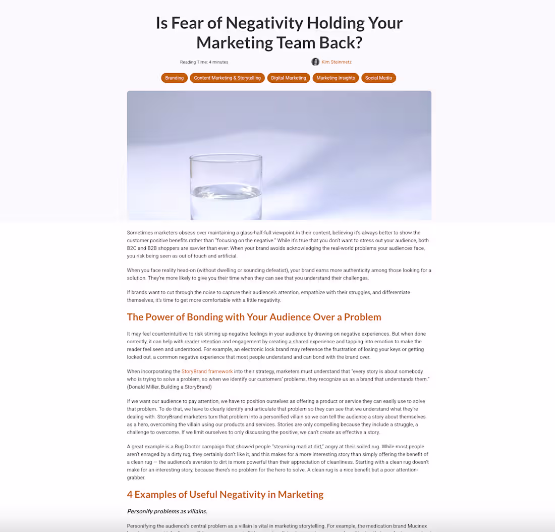 Cover image for A bylined article making the