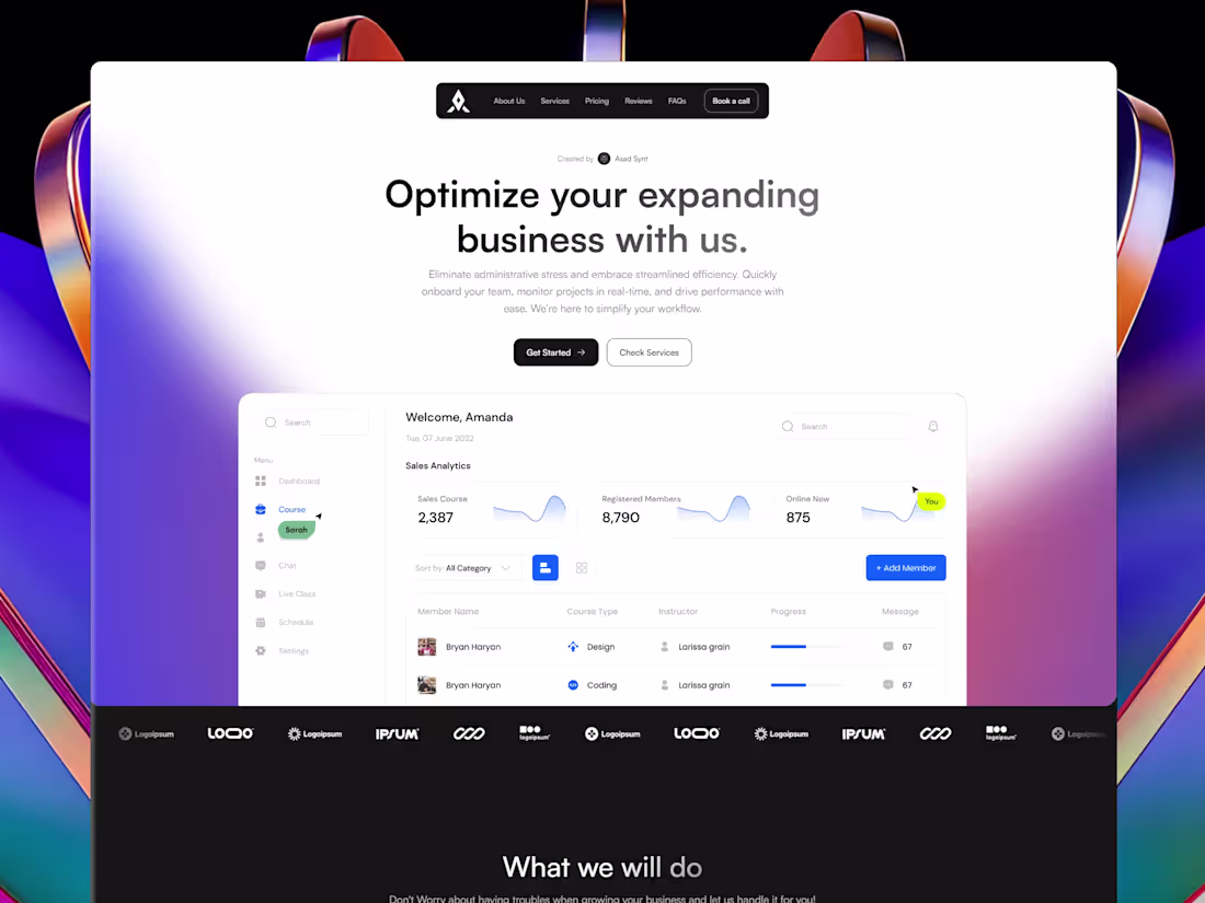 Cover image for SaaS Website Design & Developed in Framer ( 4 Pages Website)