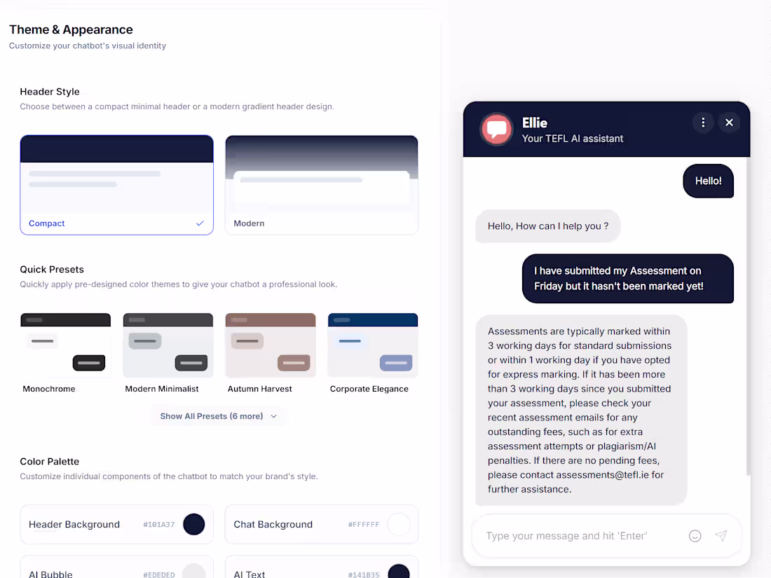 Cover image for Deploy an AI Chatbot Agent for Support & Sales on your Website