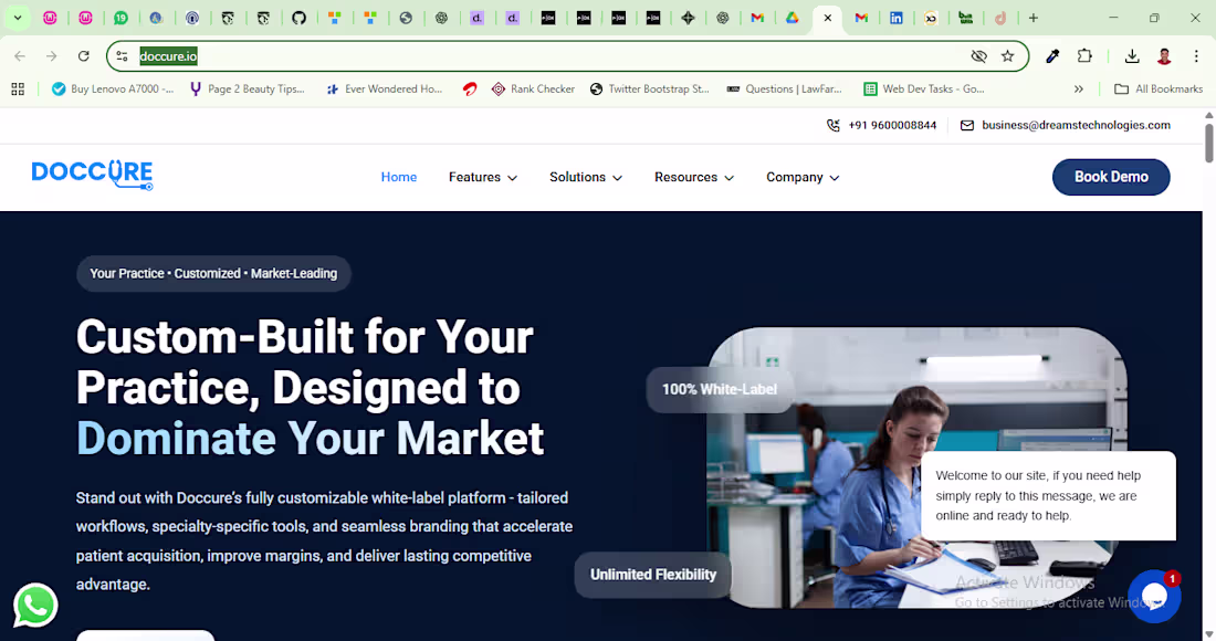 Cover image for https://doccure.io/   Developed a