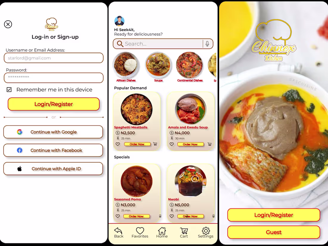 Cover image for Mobile app design for a local restaurant