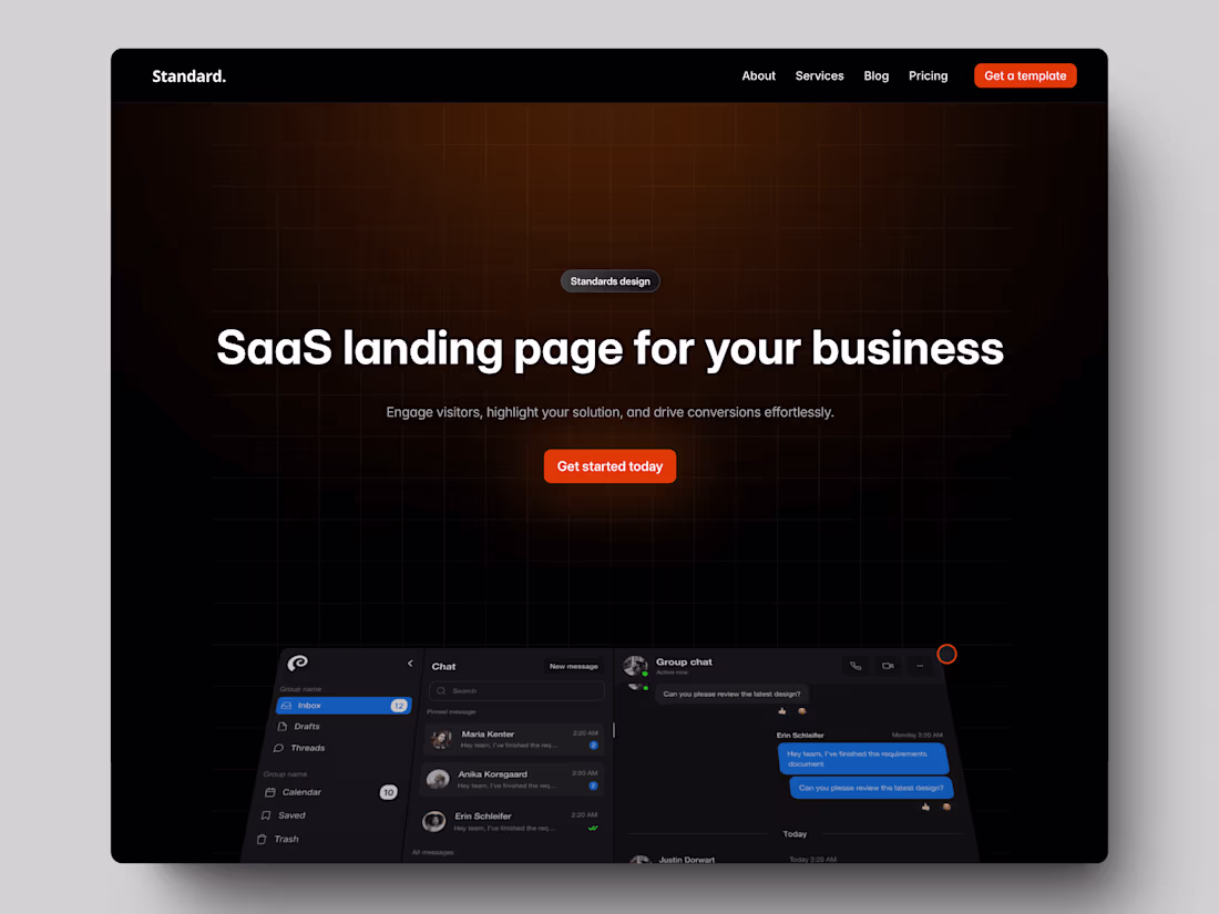 Cover image for SaaS website template for modern businesses